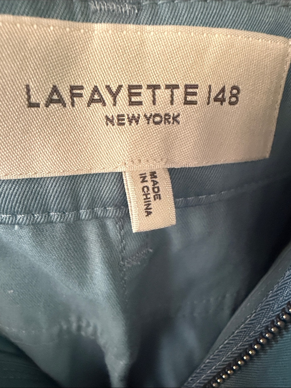 Lafayette 148 New York Light Blue Wide-Leg Chinos - Picture 2 of 10